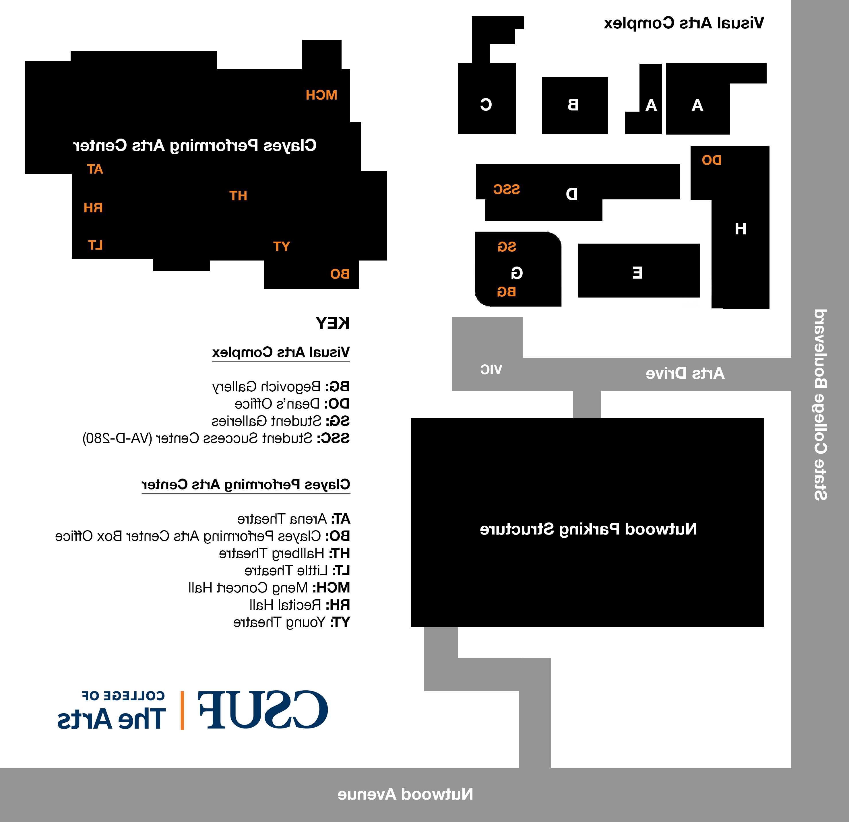 College of the Arts map